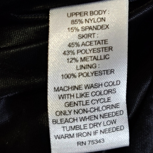 Donna Rico Black and Gold Pattern Dress Large - Picture 3 of 3